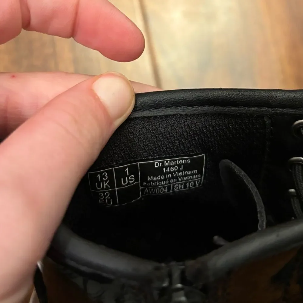 Dr. Martens Black shiny combat boots